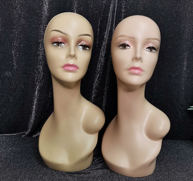 2022 Factory Wholesale Cheap Female Makeup Jewelry Display Wig Mannequin Heads For Wigs Customize Logo