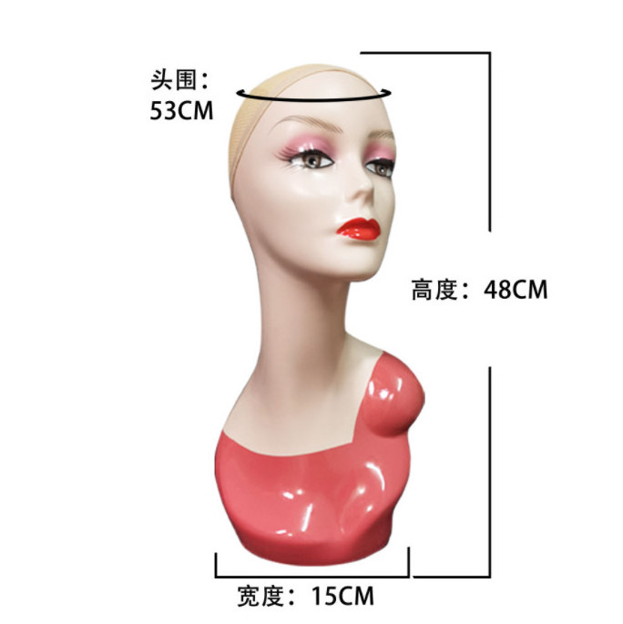 2022 Factory Wholesale Cheap Female Makeup Jewelry Display Wig Mannequin Heads For Wigs Customize Logo