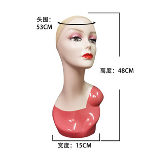 2022 Factory Wholesale Cheap Female Makeup Jewelry Display Wig Mannequin Heads For Wigs Customize Logo