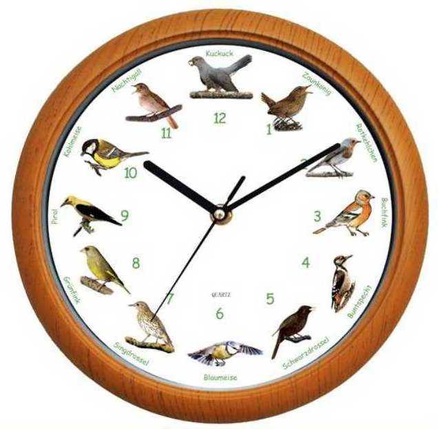 Custom Branded wall singing bird clock,10