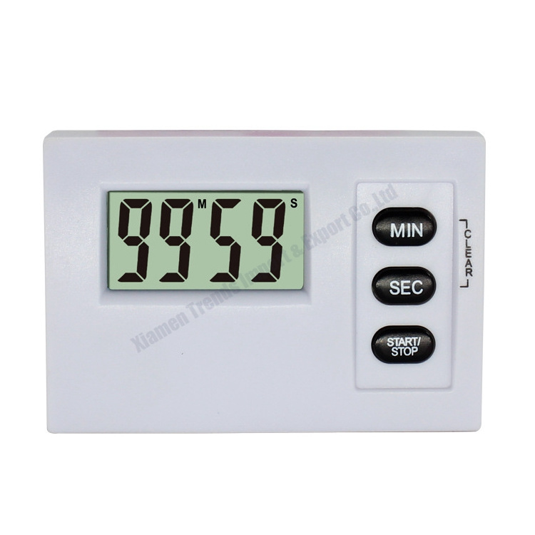 OEM Pocket magnetic shot coffee digital clock timer with display battery two digit clip on clip-on button loud white mini