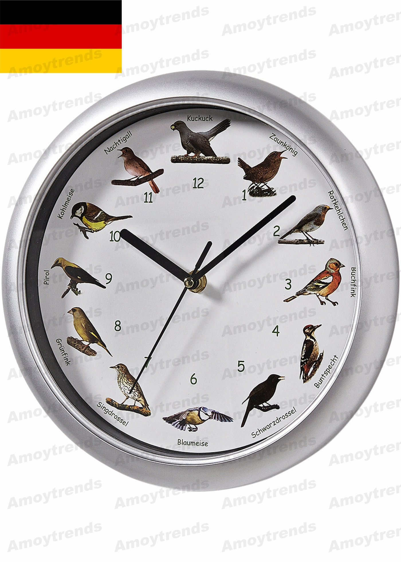 Custom Branded wall singing bird clock,10