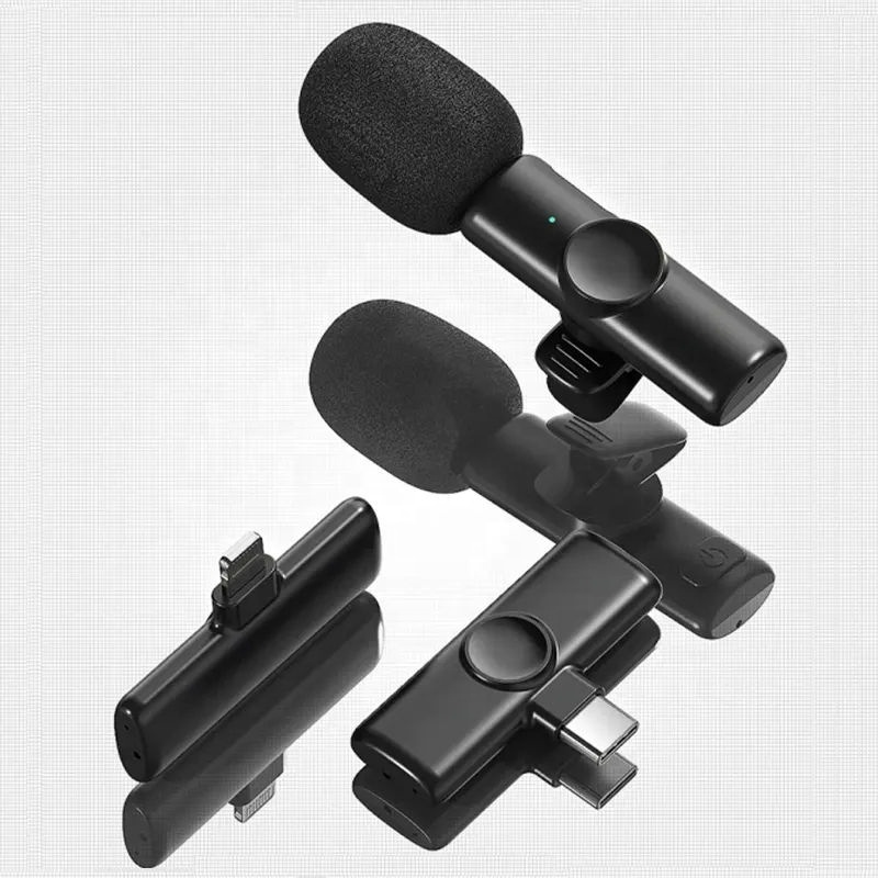 Latest Hot K11 Lapel wireless microphone lavalier Microphone Collar K11 mini mic with Type C and IOS optional dual jack k11 mic