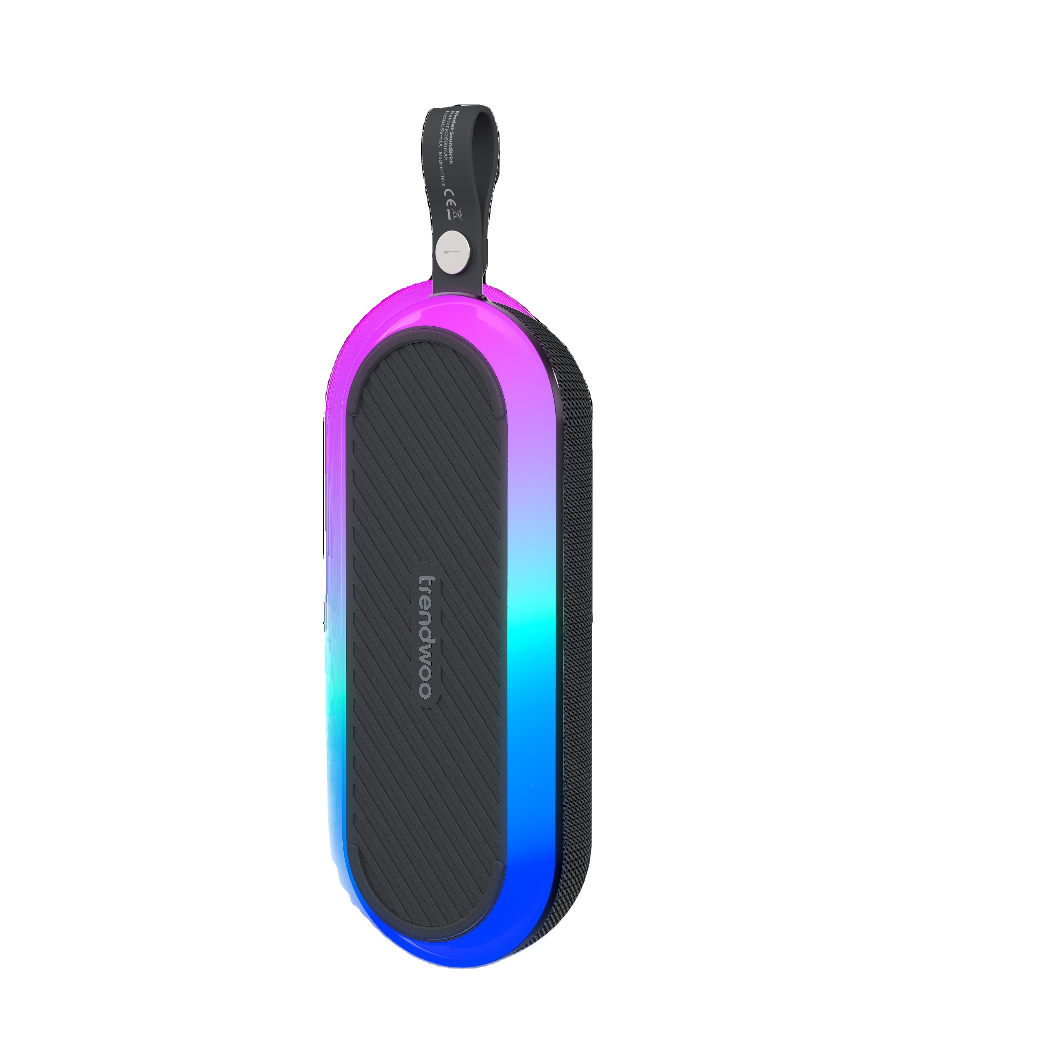 Magnetic waterproof LED Bluetooth speaker with colorful RGB light for golf cart and bicycles