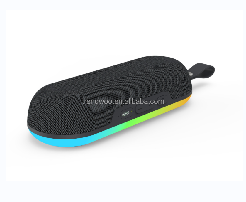 Magnetic waterproof LED Bluetooth speaker with colorful RGB light for golf cart and bicycles