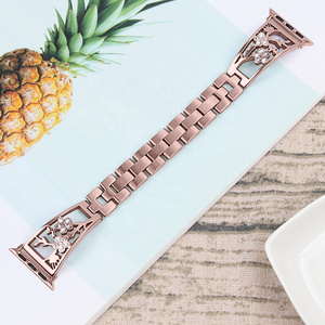 Bling Diamond Rhinestone Stainless Steel Metal Wristband Strap For Apple Watch Series 6 5 4 3 2 1 SE