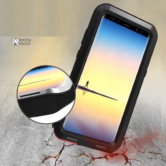 LoveMei Shockproof Aluminum Metal Waterproof Protective Phone Case For Samsung Galaxy S9 S8 Plus Note 8 Back Cover