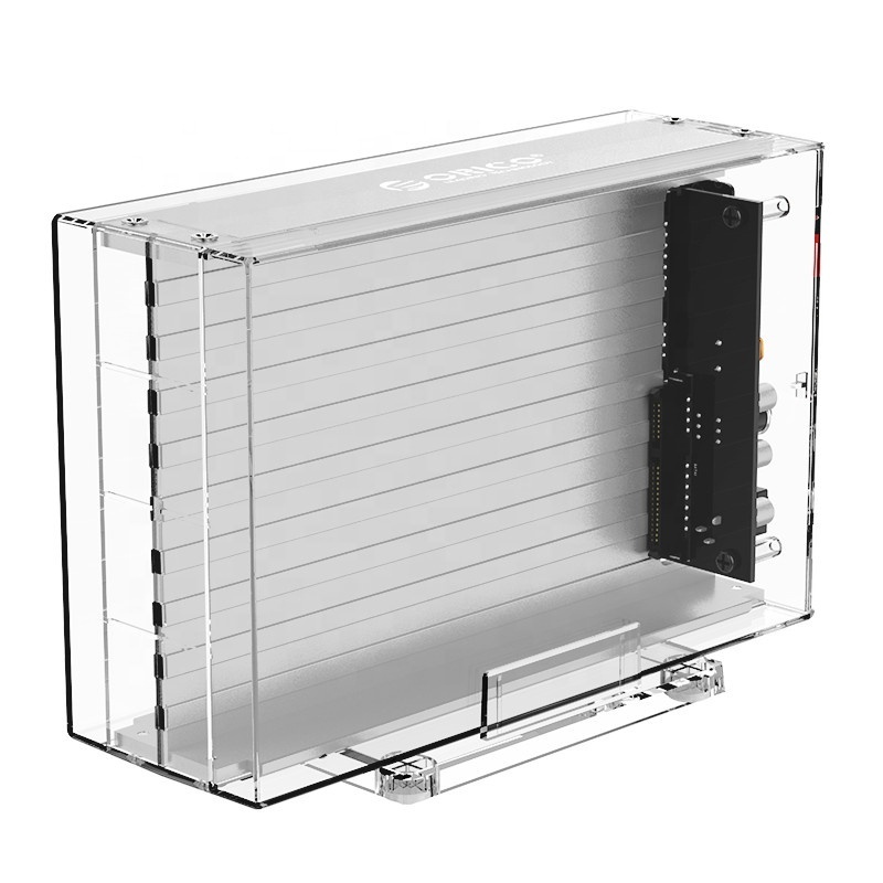 ORICO Transparent External Hard Drive Case Dual-Bay USB 3.0 3.5 inch SATA HDD Enclosure