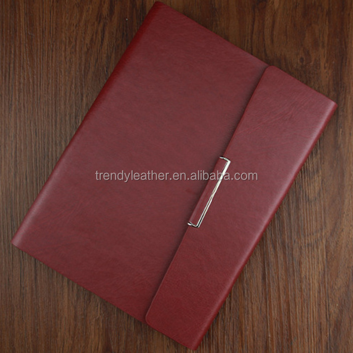 Professional manufacturer customized a5 buckle student journals High quality pu leather agenda notebook with pen