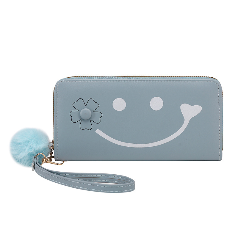 Wholesale Cheaper card holder long walle girls flower clutch purses fashion women design ladies PU leather cell phone purse