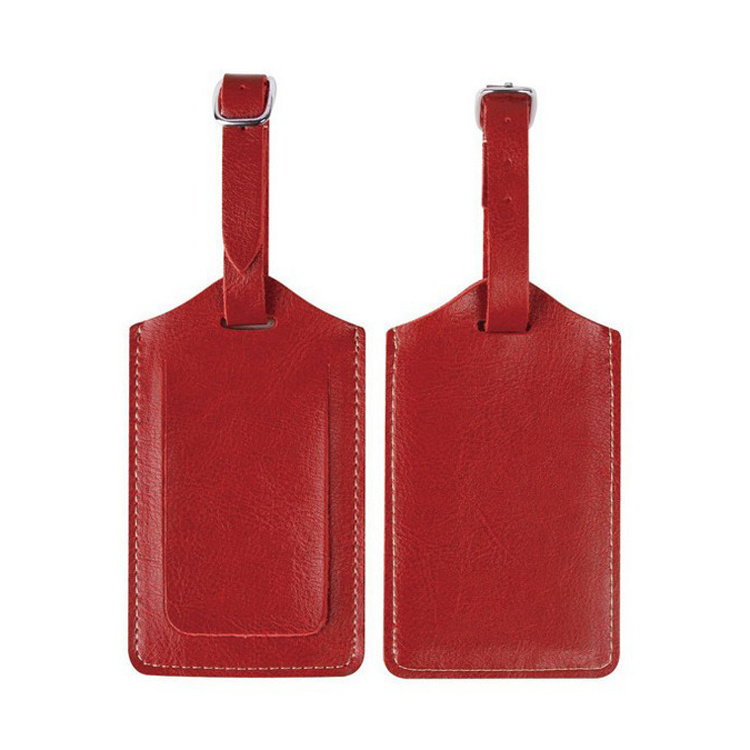 Cheap price luggage tag labels wholesale customized logo and design travel PU Leather luggage tag