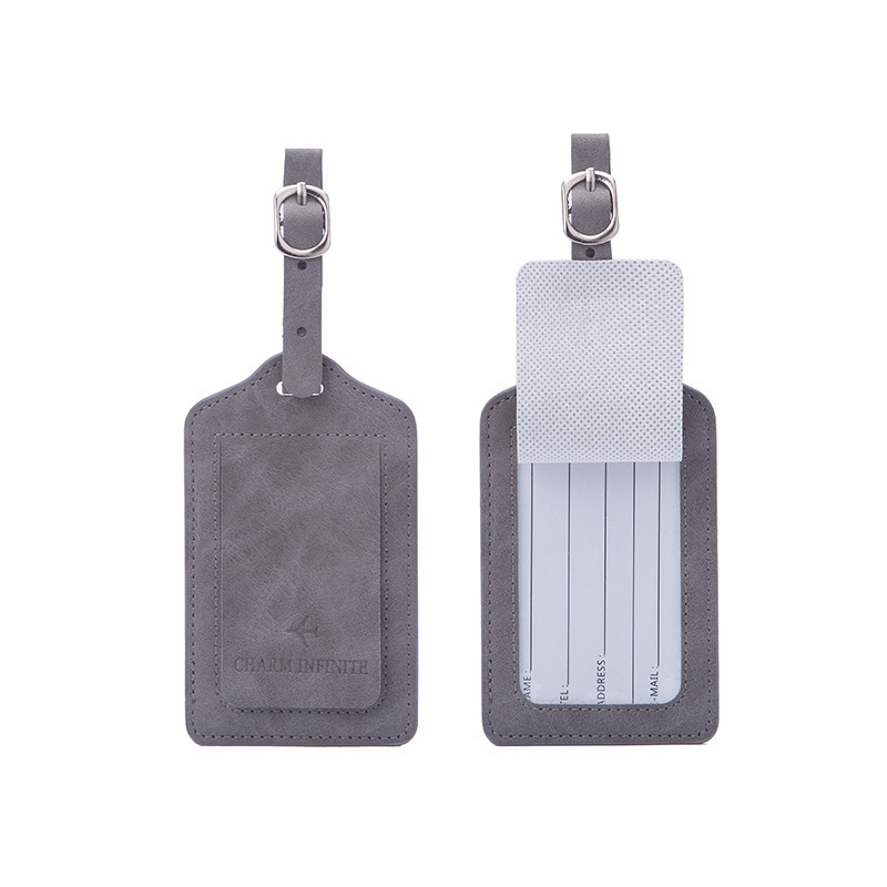 Cheap price luggage tag labels wholesale customized logo and design travel PU Leather luggage tag