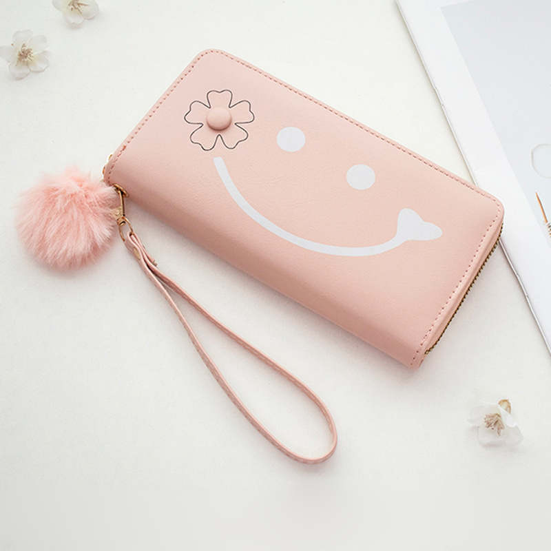 Wholesale Cheaper card holder long walle girls flower clutch purses fashion women design ladies PU leather cell phone purse