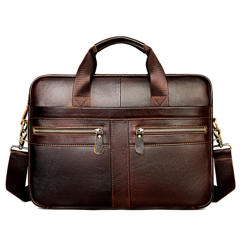 Wholesale Professional Custom Real Cowhide Office Messenger High Quality Laptop Leather Briefcase Bag