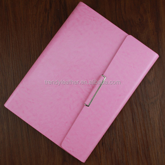 Professional manufacturer customized a5 buckle student journals High quality pu leather agenda notebook with pen