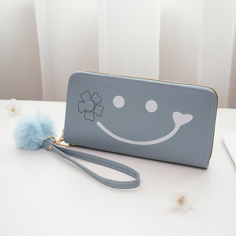 Wholesale Cheaper card holder long walle girls flower clutch purses fashion women design ladies PU leather cell phone purse