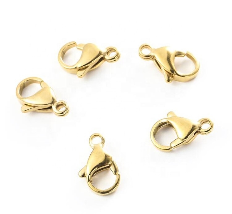 Wholesale cheap high quality 304 stainless steel jewelry findings lobster clasp