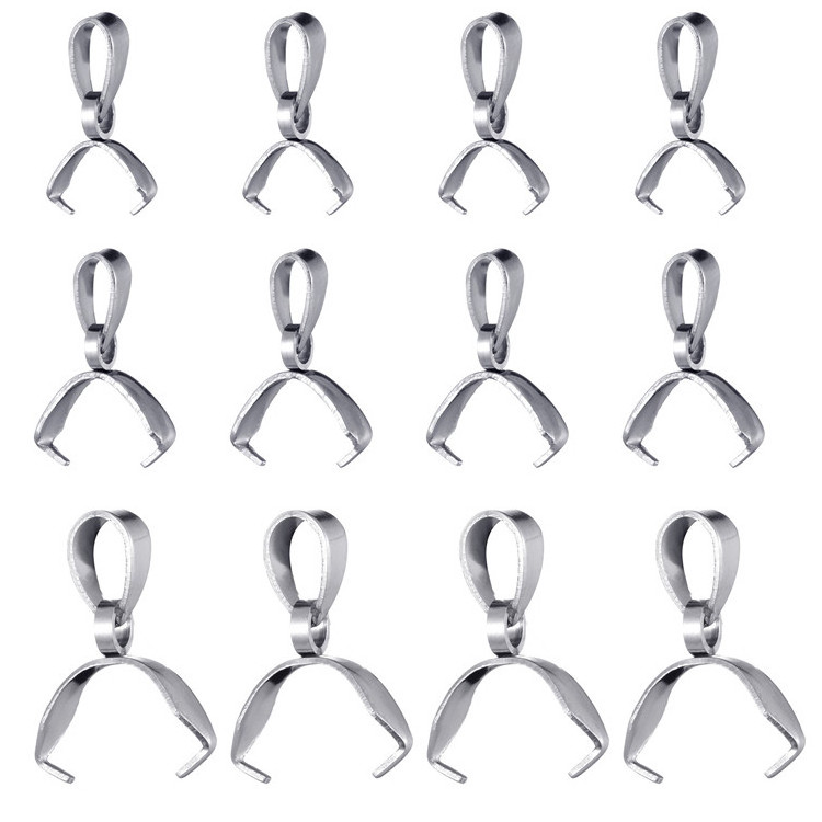 Jewelry findings hooks Wholesale silver high polished stainless steel silver jewelry findings clasps for necklace pendant