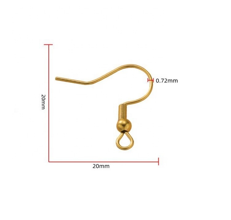 Fashion wholesale earring hooks findings 304 stainless steel cheap earrings hooks for jewelry making