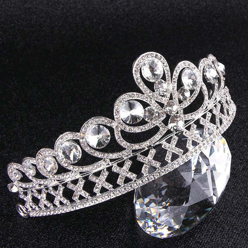 Yiwu Supplier Custom Wedding Tiara Cheap Large Tall Miss Beauty Pageant Birthday Queen Megan Tiara Crown For Sale