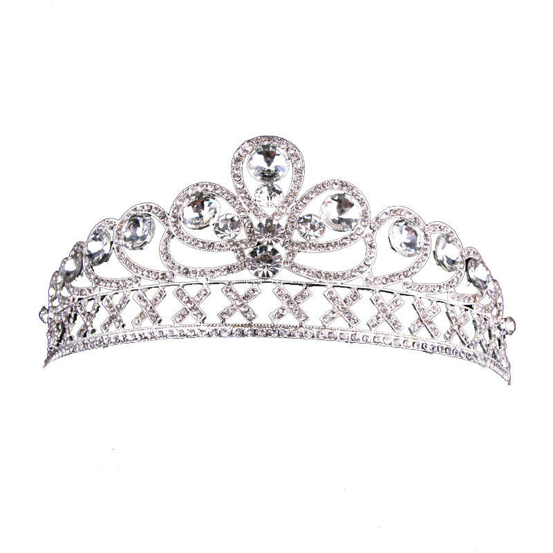 Yiwu Supplier Custom Wedding Tiara Cheap Large Tall Miss Beauty Pageant Birthday Queen Megan Tiara Crown For Sale