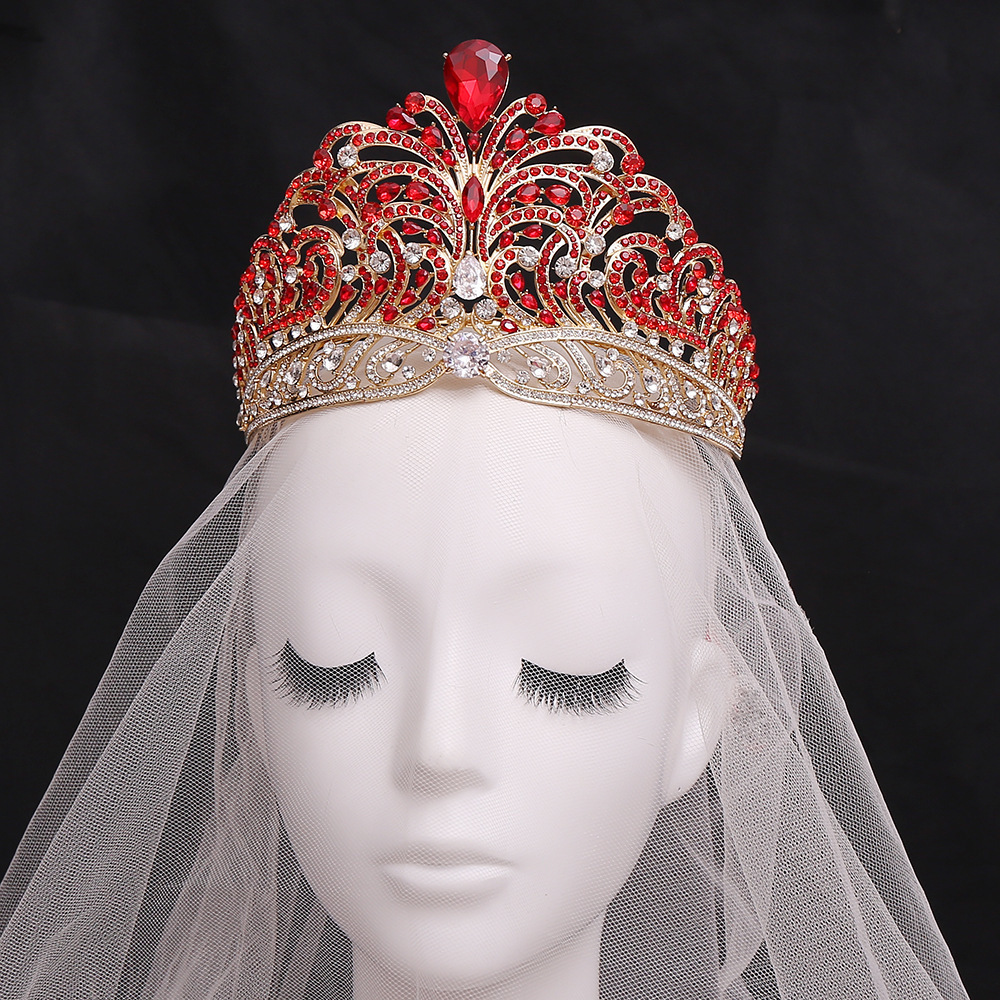 Wholesale Large Full Round Pageant Tiara Crowns Beauty Miss World Universe Tiara Pageant Zircon Crowns For Queens