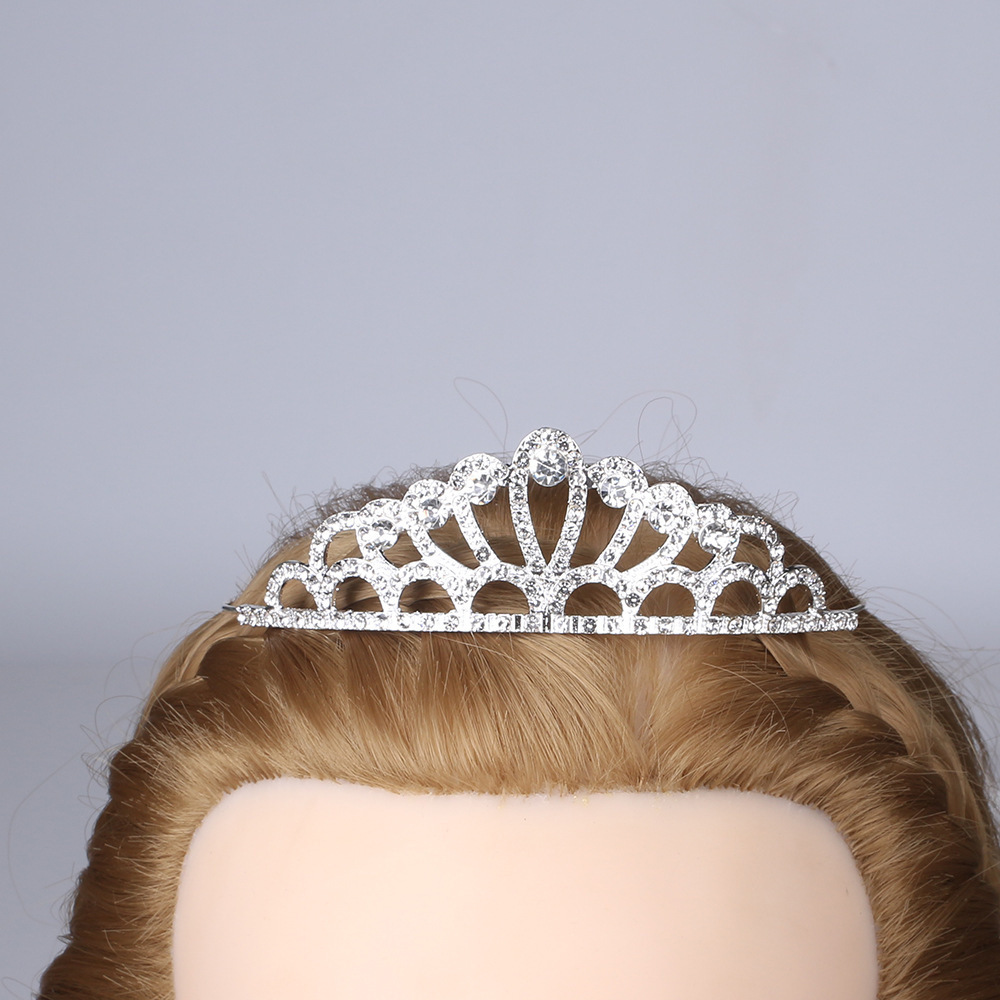 Wholesale Cheap Ballet Dance Pageant Crowns Shiny Bridal Wedding Crystal Rhinestone Child Tiaras