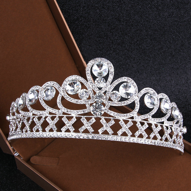 Yiwu Supplier Custom Wedding Tiara Cheap Large Tall Miss Beauty Pageant Birthday Queen Megan Tiara Crown For Sale