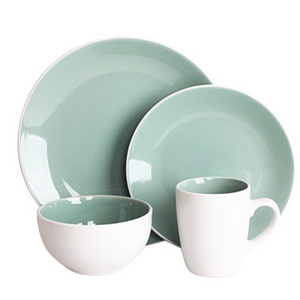 Italian Ceramic Tableware Dinner Sets 16pcs pakistan two-tone ceramic dinner set