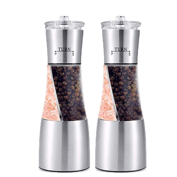 Russian premium gourmet kitchen tools spice and nut mill, stainless steel salt Salt and Pepper mill grinder