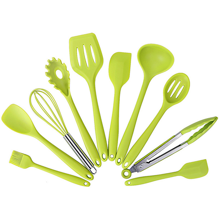 nonstick 10pcs cooking silicone utensils,stainless steel cooking utensils,silicon utensils cooking sets kitchen