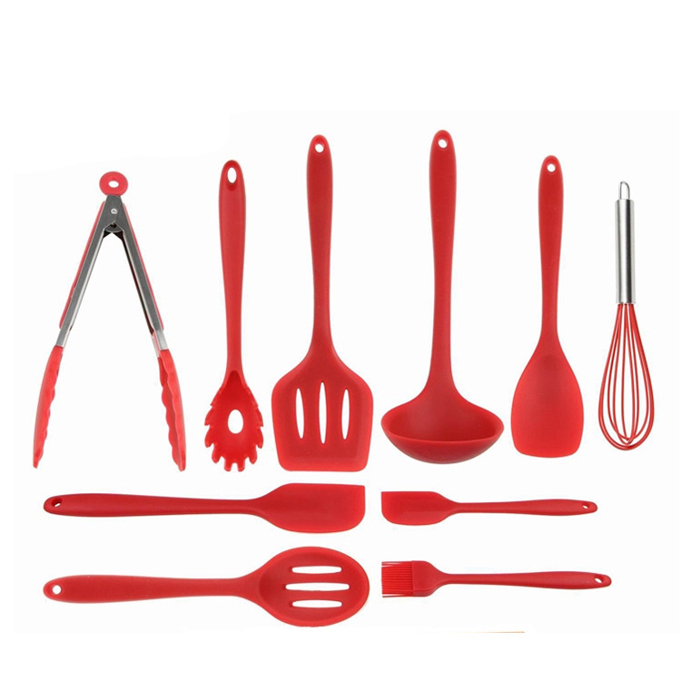 Wholesale 10pcs cheese cutting kitchen utensils solid plastic silicone kitchen utensils