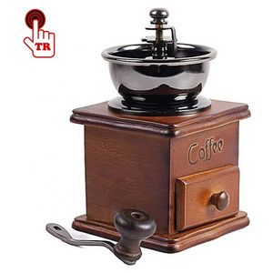 best selling cheap price wooden manual antique coffee grinder, Mini Coffee Mill Stand Bowl Antique Hand coffee Grinder