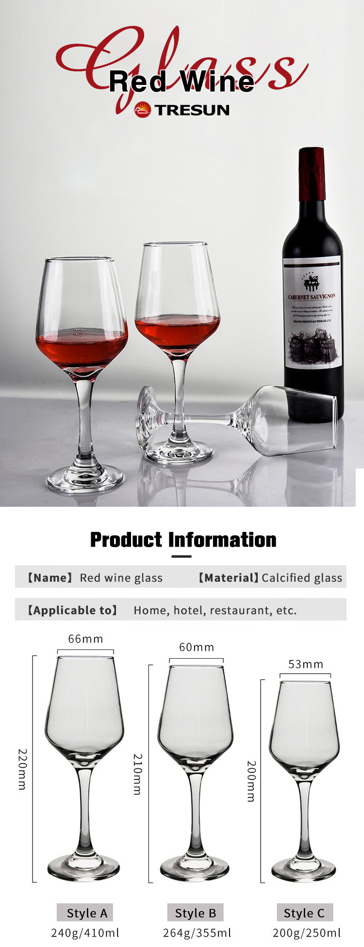 hand blown italian style lead-free premium lont stem clear white crystal goblet red  Bordeaux wine glasses