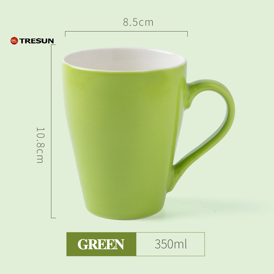 dishwasher oven microwave safe  350 ml 12 oz tall colorful logo custom personalized coffee ceramic porcelain mug cup for juice