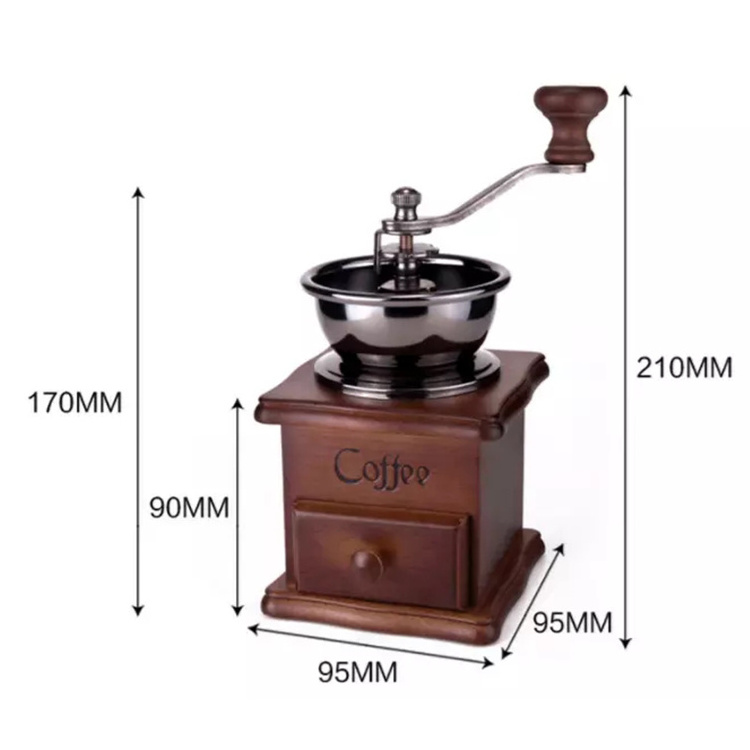 best selling cheap price wooden manual antique coffee grinder, Mini Coffee Mill Stand Bowl Antique Hand coffee Grinder