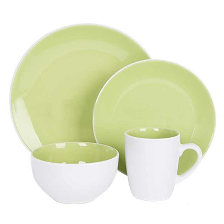 Italian Ceramic Tableware Dinner Sets 16pcs pakistan two-tone ceramic dinner set