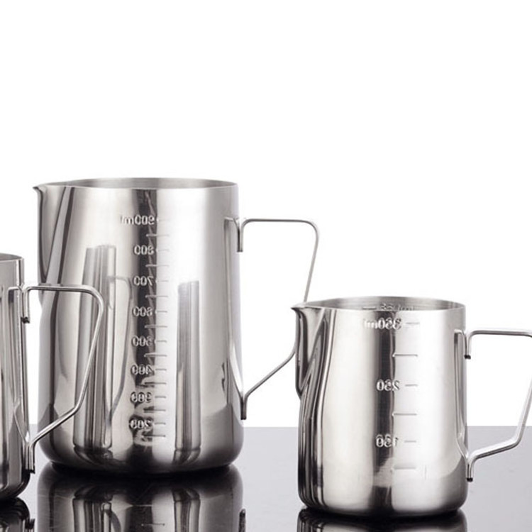 Milk Cup Frothing Pitchers Durable Milk Frother 100/150/200/350/600/1000ml Stainless Steel Coffee & Tea Sets Coffee Equipment