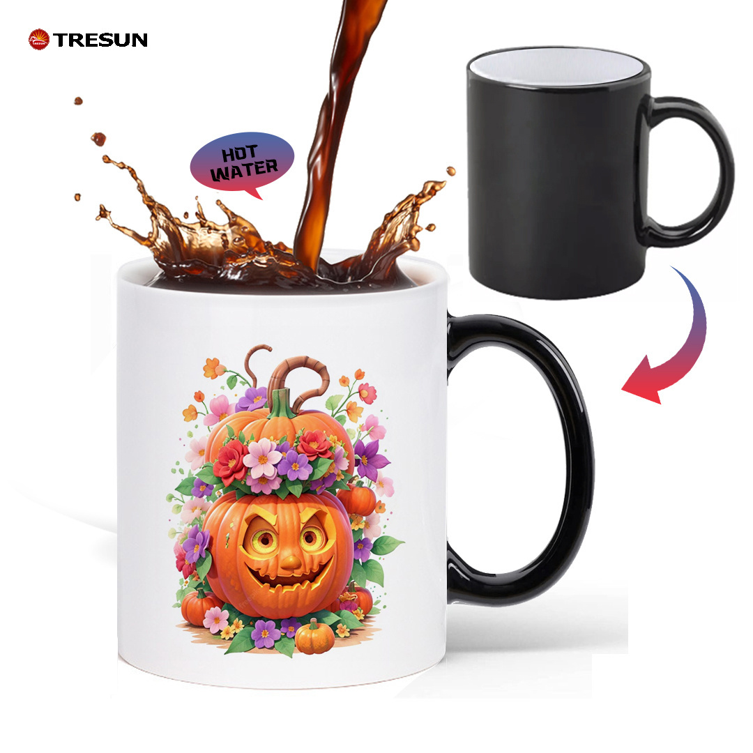 11 oz Gift Box Modern Custom Print Printed Logo Ceramic Hot Coffee Water Sublimation Heat Sensitive Color Changing Magic Mug Cup