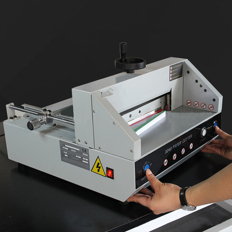 330mm Precision Heavy Duty Paper Cutter Machine Automatic A3 A4 Guillotine Desktop Electric Paper Cutters for Thick Cutting