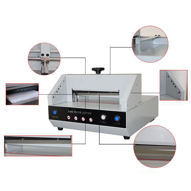 330mm Precision Heavy Duty Paper Cutter Machine Automatic A3 A4 Guillotine Desktop Electric Paper Cutters for Thick Cutting