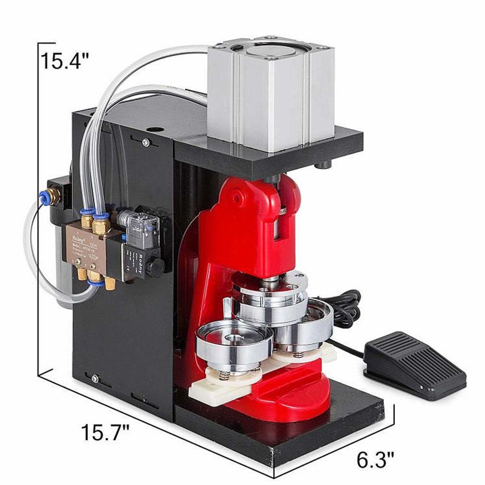 Automatic Metal Bottom Badge Maker Button Making Machine With Different Size Mould DIY Pin Badge Button Maker Press Machine