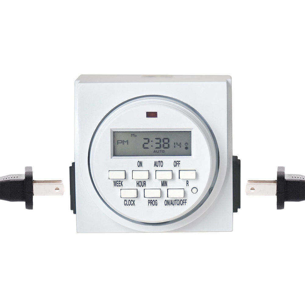 Digital Infinite Repeat Cycle Plug Timer Switch With Countdown And 24 Hour Programmable Timer For Electrical Outlets