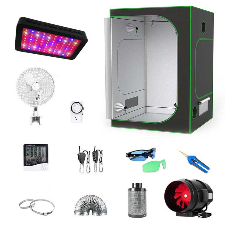 Hydroponic 300w 600w Grow Light 600D Mylar 80x80x160cm Grow Tent Kit