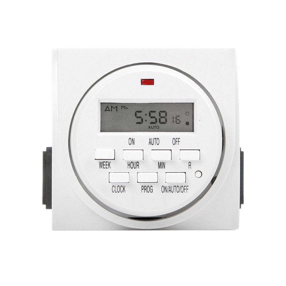 Digital Infinite Repeat Cycle Plug Timer Switch With Countdown And 24 Hour Programmable Timer For Electrical Outlets