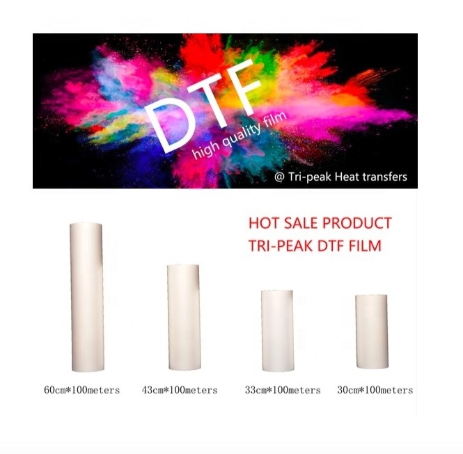 DTF White Ink Transfer Pet Film Roll Paper Single-sided 60CM*100M Film For DTF transfer druck Pet aud ley dtf 30cm printer