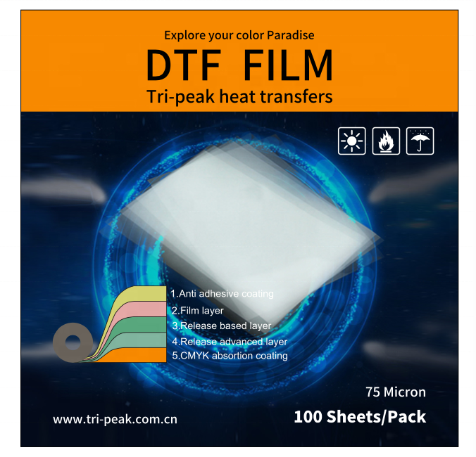 DTF White Ink Transfer Pet Film Roll Paper Single-sided 60CM*100M Film For DTF transfer druck Pet aud ley dtf 30cm printer