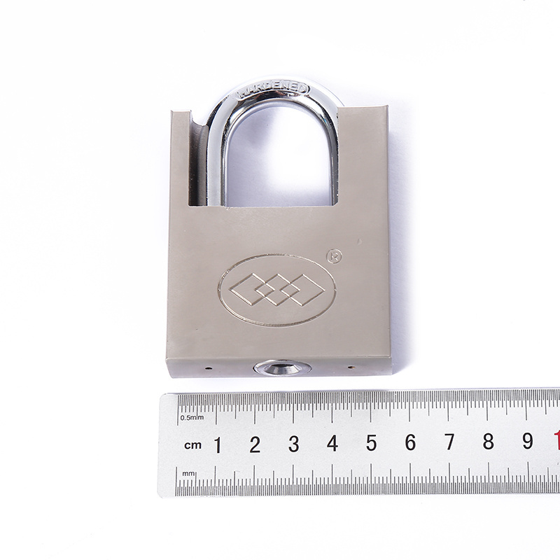 Tri-rhomb 40MM Square Type Unbreakable Chrome Plated Half Shackle Protected Iron Padlock