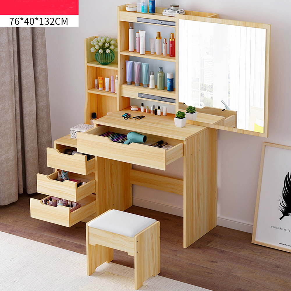 Vanity Set Nordic Style Simple Dressing Table Bedroom Fashion Makeup Table with Mirror