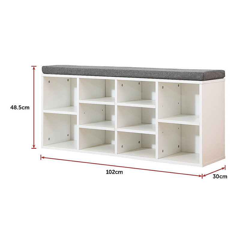 Modern Design Entryway Living Room Shoe Rack Cabinet Bench Storage Organizer